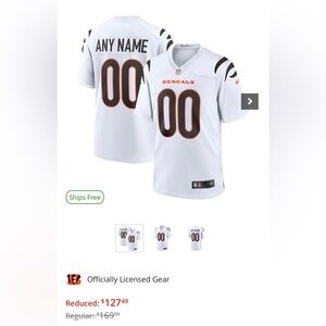 NEW Nike NFL jersey Cincinnati bengals white